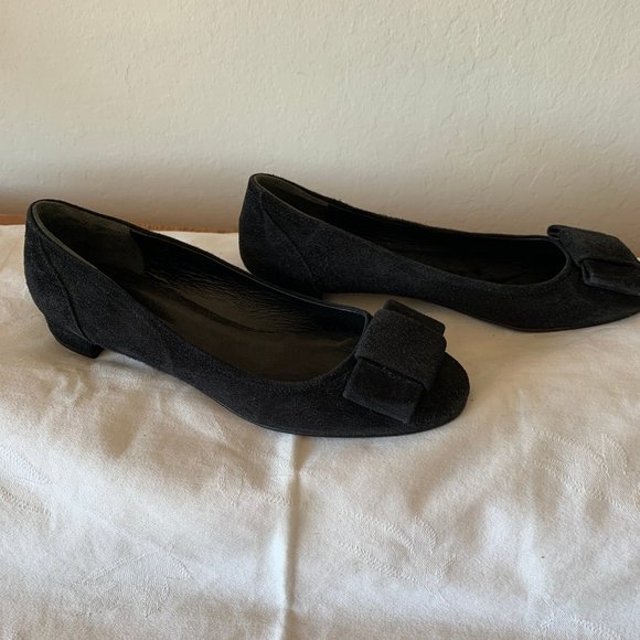 Persona, Made in Italy, Black Suede Ballet Flat , New, size 40 (8.5) - Picture 5 of 7